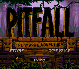 Pitfall - The Mayan Adventure (Europe) Title Screen